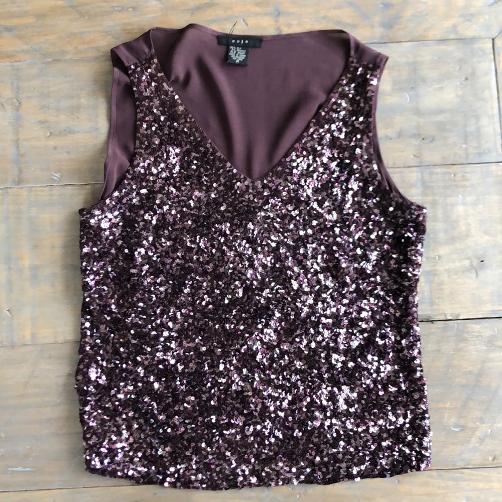 Saja sequenced top and skirt